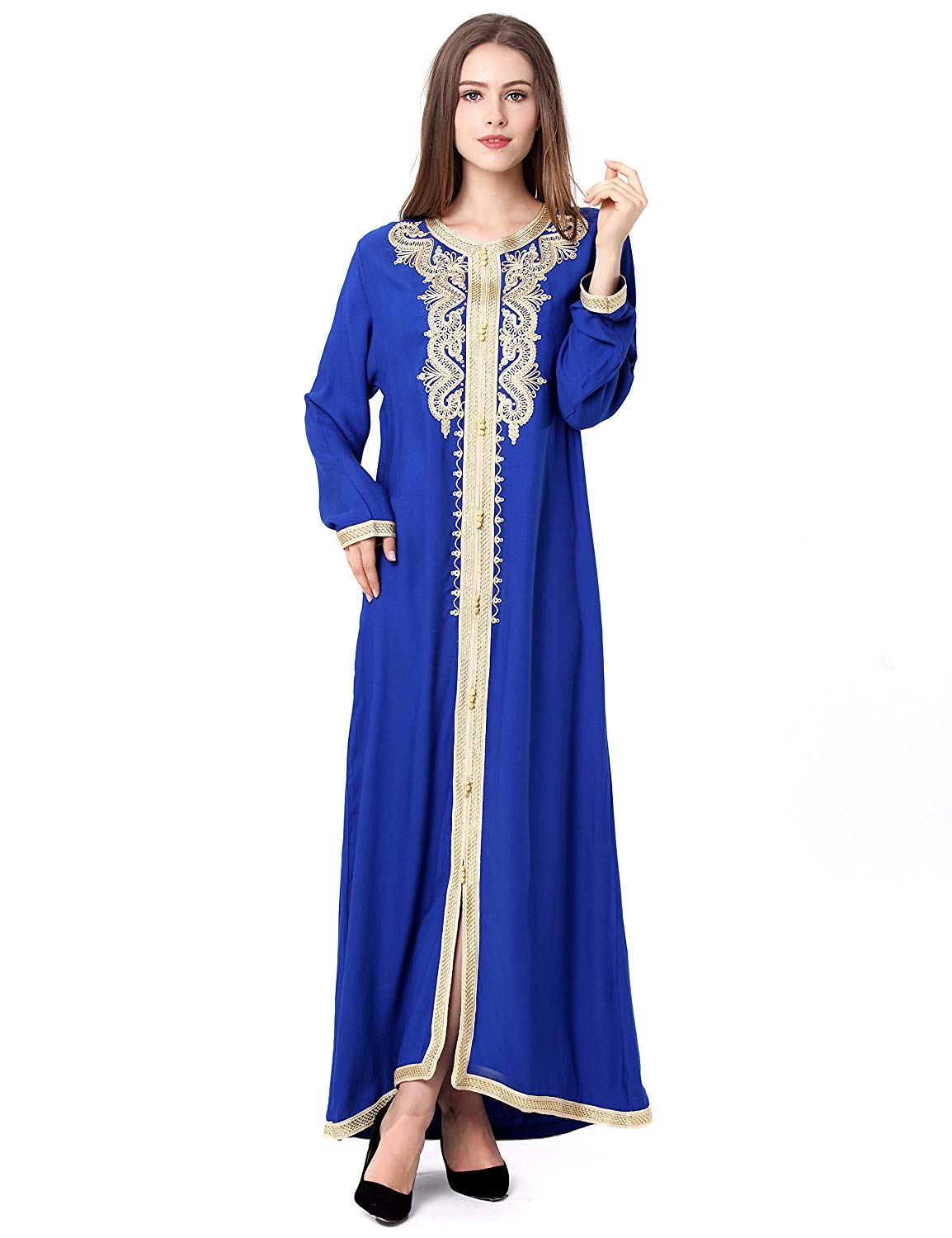 Muslim Dress Dubai Kaftan for Women Long Sleeve Long Dress Abaya