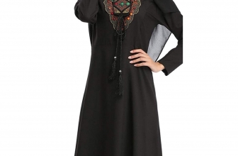 4Clovers Muslim Women Islamic Embroidery Plus Size Pure Color,Prayer Maxi Dress