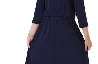 Ababalaya Muslim Islamic Girls Soft Breathable O-Neck 3/4 Sleeve Solid Long Maxi Dress