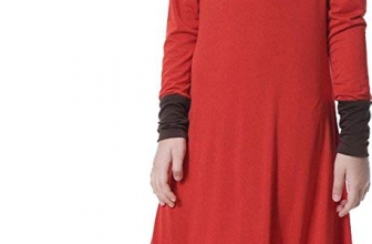 Ababalaya Muslim Islamic Girl’s Soft O-Neck Full Length Long Maxi Runway Abaya Dress