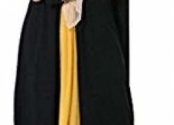 Ababalaya Women’s Elegant Modest Muslim Islamic Full Length Block Color Embroidery Runway Abaya Dress Ababalaya