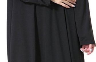 Ababalaya Women’s Elegant Modest Muslim Islamic Full Length Overhead Traditional Runway Abaya Dress Ababalaya