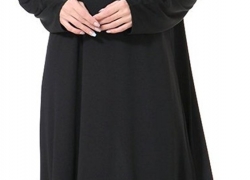 Ababalaya Women’s Elegant Modest Muslim Islamic Full Length Overhead Traditional Runway Abaya Dress Ababalaya