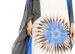 Ababalaya Women’s Islamic Muslim Kaftan Print Prayer Dress Turkish Arab Hijab Abaya Robe