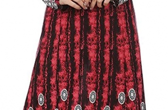 Ababalaya Women’s Modest Muslim Islamic O-Neck Long Sleeve Boho Print Long Maxi Abaya Dress