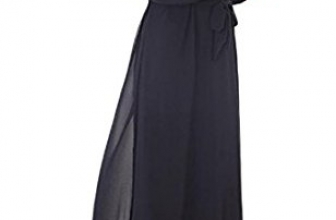 Abetteric Women Chiffon Muslim Islamic Elegant Long Maxi Dresses