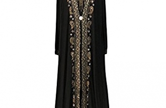 Abetteric Women’s Long Sleeve Muslim Dress Relaxed Maxi Dress