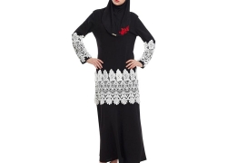 ALFEEL Muslim Women’s Arabian Abaya – Islamic Bodycon Maxi Dress ALFEEL