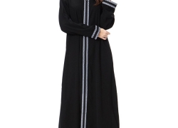 AMLLY Muslim Kaftan Dubai Long Sleeve Dress For Women Islamic Clothing Abaya Gown For Girls AMLLY