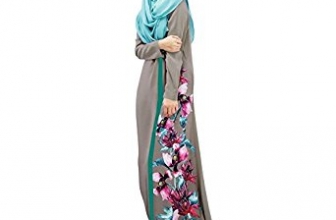 Aro Lora Women’s Islamic Floral Abaya Apparel Jilbab Muslim Dress Kaftan Aro Lora