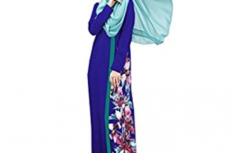 Aro Lora Women’s Islamic Floral Abaya Apparel Jilbab Muslim Dress Kaftan
