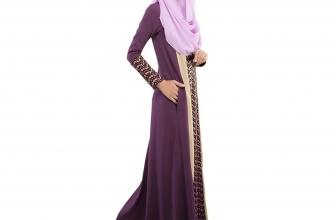 Aro Lora Women’s Lace Kaftan Color Block Islamic Abaya Jilbab Muslim Dress Aro Lora