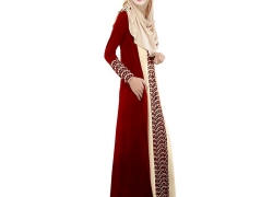 Aro Lora Women’s Lace Kaftan Color Block Islamic Abaya Jilbab Muslim Dress Aro Lora