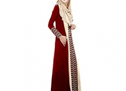 Aro Lora Women’s Lace Kaftan Color Block Islamic Abaya Jilbab Muslim Dress Aro Lora