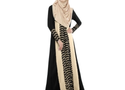 Aro Lora Women’s Lace Kaftan Color Block Islamic Abaya Jilbab Muslim Dress Aro Lora