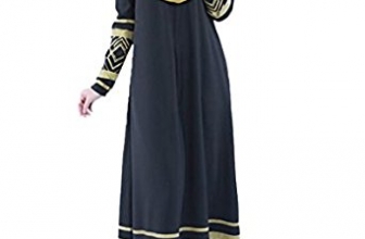 Aro Lora Women’s Long Sleeve Islamic Muslim Kaftan Abaya Maxi Dress Aro Lora