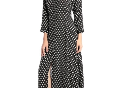 Baya Boho Style Long Sleeve Maxi Dress For Women Shirt Dresses Floral Print Vintage Muslim Robe Kaftan Baya