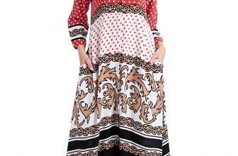 Baya Boho Style Long Sleeve Maxi Dress For Women Shirt Dresses Floral Print Vintage Muslim Robe Kaftan