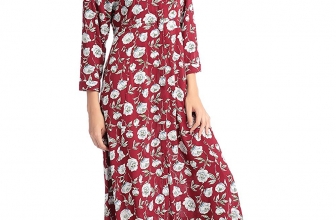 Baya Boho Style Long Sleeve Maxi Dress For Women Shirt Dresses Floral Print Vintage Muslim Robe Kaftan Baya