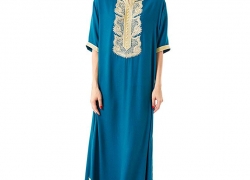 Baya Muslim Abaya Caftan Dubai Dress for Women Islamic Clothing Rayon Gown Jalabiyas
