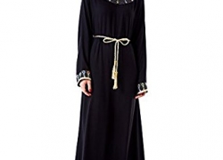 Baya Muslim kaftan dubai long sleeve dress for women Islamic clothing rayon gown jalabiyas Baya