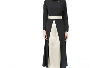 Beauty Garden Women Muslim Dress Patchwork Wear Kaftan Arab Islamic Ethnic Abaya Maxi Black Dress With Turban Beauty Garden