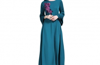 Beautyfine Muslim Long Dresses Women Chic Islamic Embroider Middle East Dress