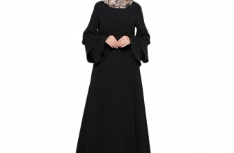 Beautyfine Women Muslim Long Dresses, Solid Elegant Islamic Middle East Dress
