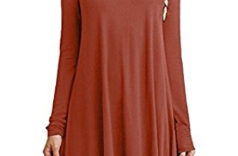 Bestisun Women’s Casual Long Sleeve Simple Loose Dress Shirt Bestisun