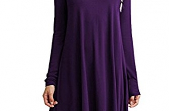 Bestisun Women’s Casual Long Sleeve Simple Loose Dress Shirt Bestisun