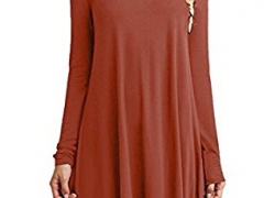 Bestisun Women’s Casual Long Sleeve Simple Loose Dress Shirt Bestisun