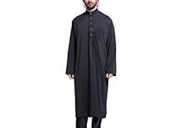 Cocohot Muslim Men’s National Costume Arab Men’s Robes Muslim Dress Islamic Robes Abaya Cocohot
