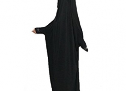 Cogongrass Women’s One-piece Prayer Dress Prayer Garment Abaya Jellaba Islamic Clothing Hijab for Hajj Umrah Cogongrass