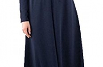 Coolred Women Gowns Muslim Abaya Long Dress Belted Islamic Dresses Coolred-Women