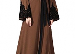 CrazyDay Women’s Long Sleeve Fit Plus-Size Solid Muslim Evening Dresses CrazyDayWomen