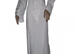 Egypt Islamic White Cotton Hajj Umrah Abaya Jilbab Dress Kaftan Hijab Maxi Isdal treasure.of.egypt