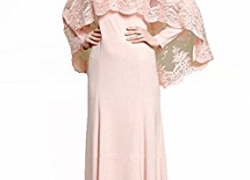 Emmani Women’s Elegant Pink Mermaid Muslim Lace Evening Dresses Emmani