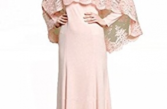 Emmani Women’s Elegant Pink Mermaid Muslim Lace Evening Dresses Emmani