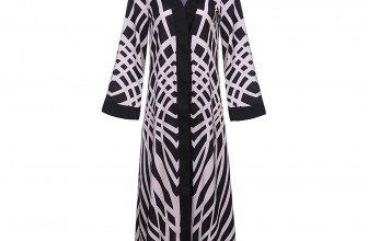 Fancyqube Women’s Elegant Muslim Kaftan Dubai Islamic Abayas Long Sleeve A Line Maxi Dress Fancyqube