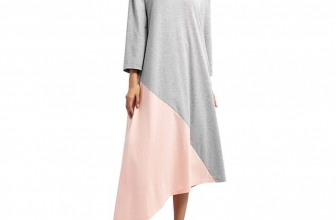 fanoud Women Autumn Middle East Dress Islamic Muslim Solid Stitching Loose Large Size Robe Dress