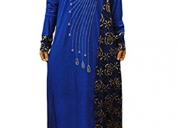 Freely Women’s Casual Loose Fit Islamic Muslim Abaya Floral Long Dress FreelyWomen