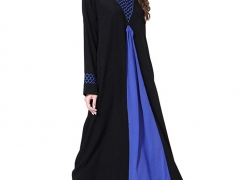 GladThink Womens Muslim Stand Collar Maxi Dress