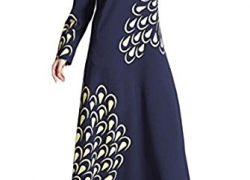 Honey GD Women’s Islamic Long Dress Simple Solid Muslim Abaya Honey GD