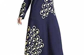 Honey GD Women’s Islamic Long Dress Simple Solid Muslim Abaya Honey GD