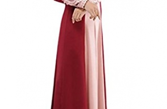 Honey GD Women’s Long Sleeve Stitch Islamic Muslim Full Length Dress Honey GD
