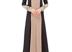 Honey GD Women’s Long Sleeve Stitch Islamic Muslim Full Length Dress