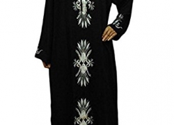 Honey GD Women’s Loose Fit Islamic Embroidered Long Muslim Abaya Honey GD