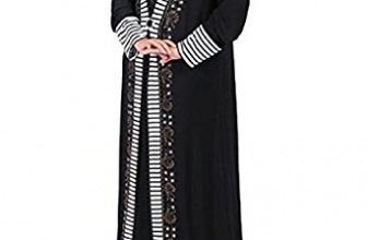 Honey GD Women’s Oversized Islamic Slim Fit Floral Soft Muslim Dress Honey GD