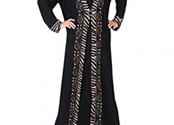 Honey GD Women’s Oversized Islamic Slim Fit Floral Soft Muslim Dress Honey GD