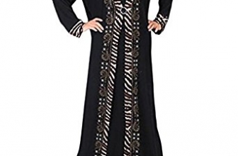 Honey GD Women’s Oversized Islamic Slim Fit Floral Soft Muslim Dress Honey GD